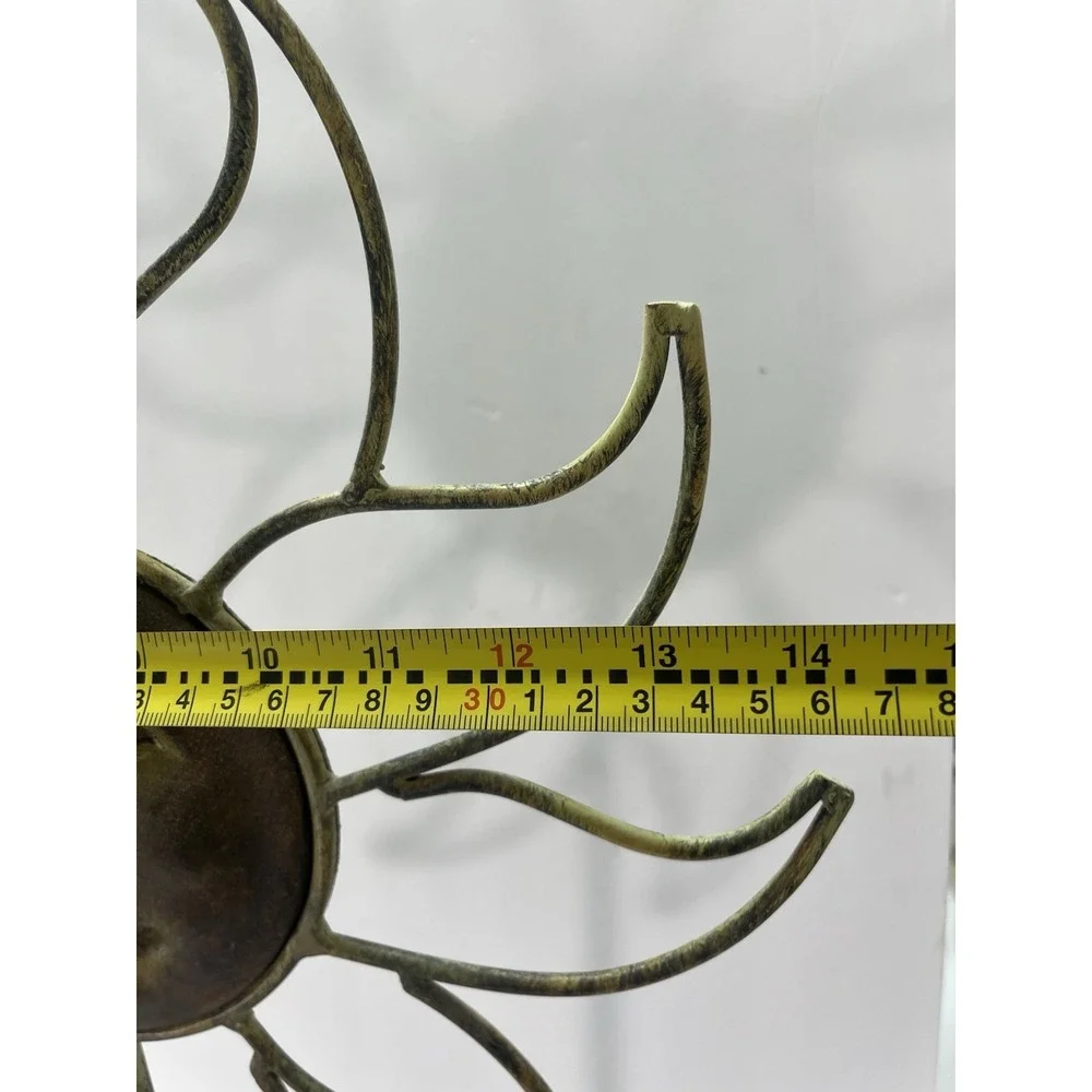 Vintage Celestial Sun Face/Mirror On Stand Metal 24